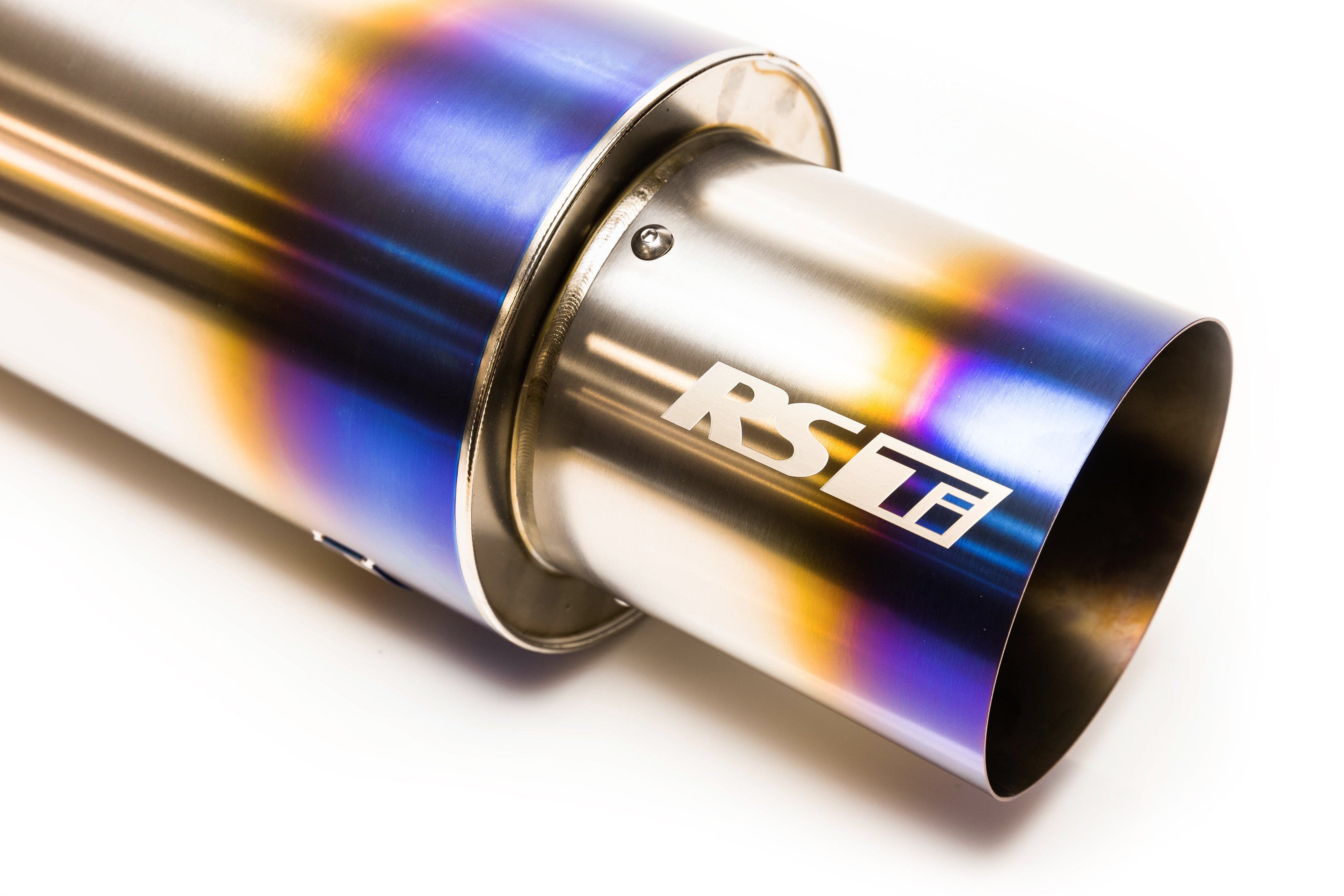 RS-TI UNIVERSAL ROUND MUFFLER 3.0"- 115MM TIP  - (11002530)