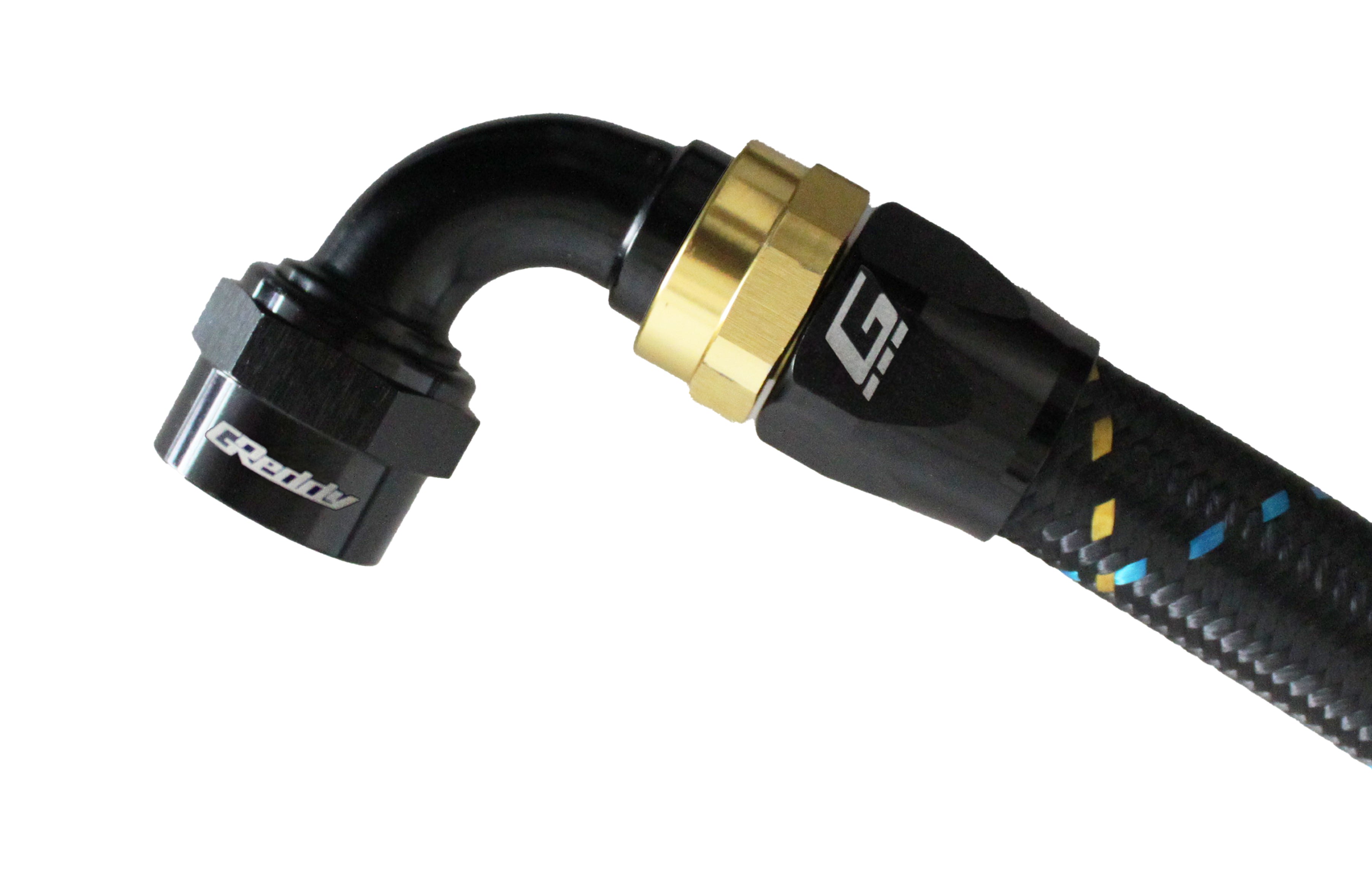 GReddy -12 AN Swivel Hose End(s) - Black / Gold anodized