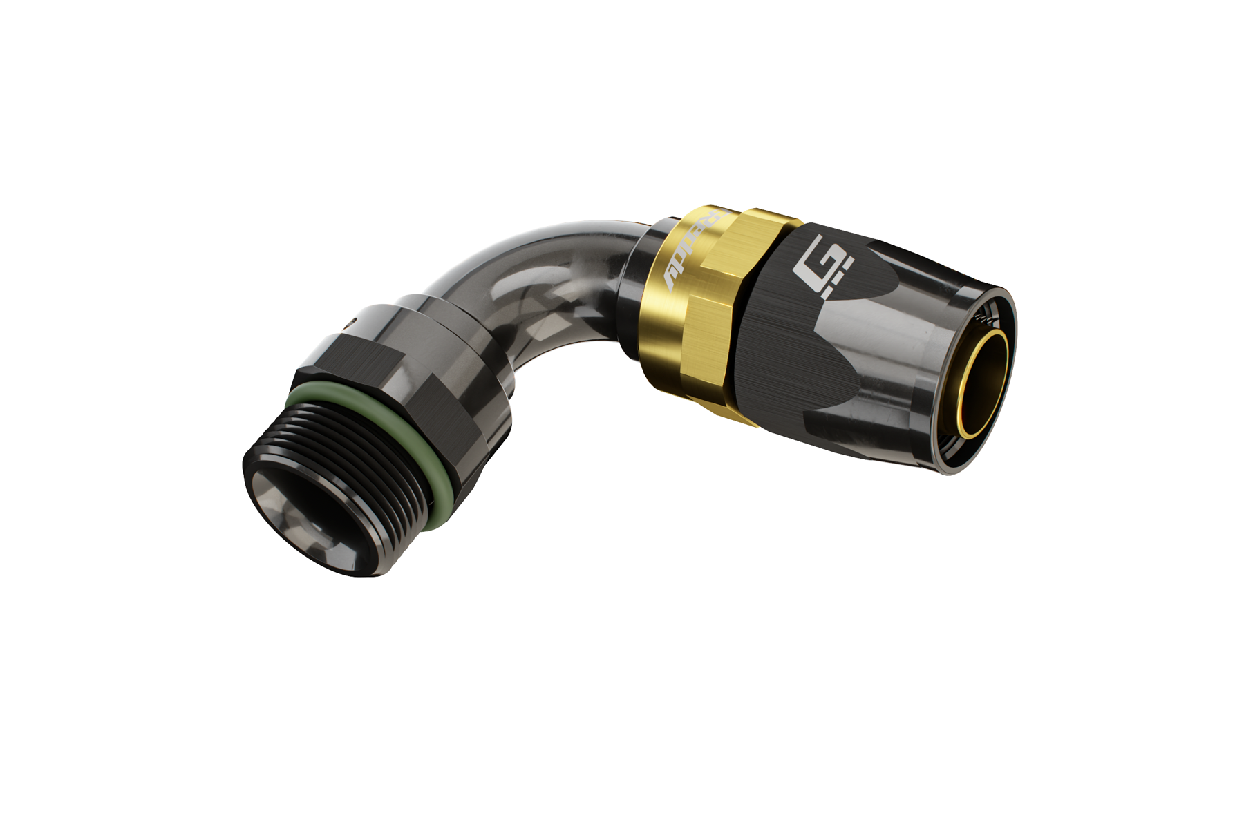 GReddy -08 ORB male Swivel Hose End(s) - Black / Gold anodized