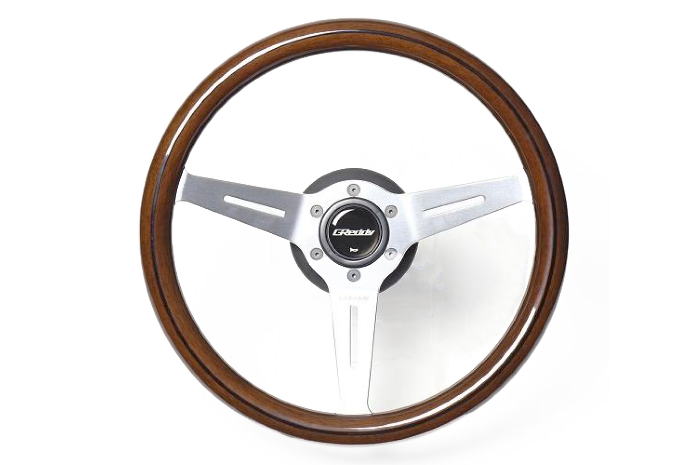 GREDDY WOOD STEERING WHEEL - DARK FINISH MED DISH - (16600009)