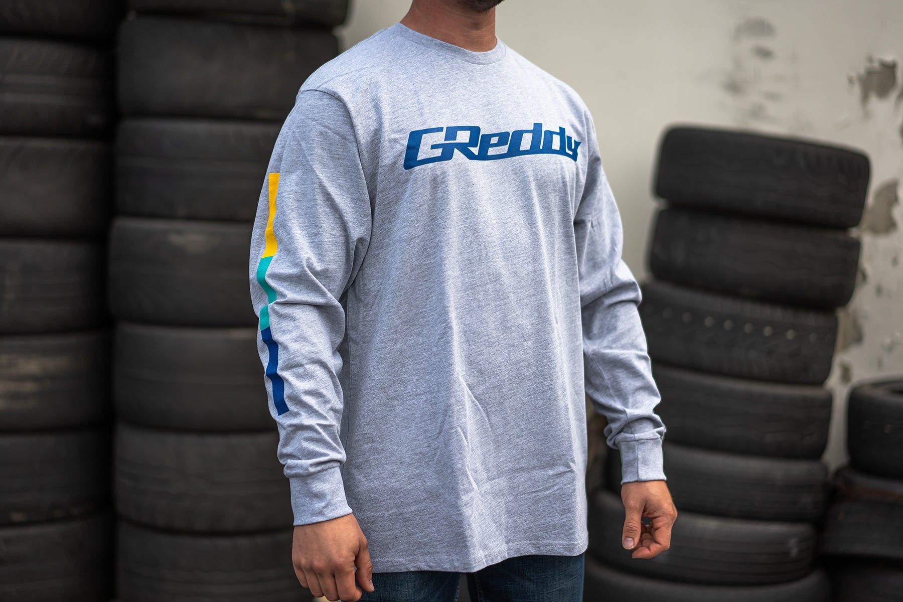 GReddy OG Long Sleeve Tee - Heather Gray