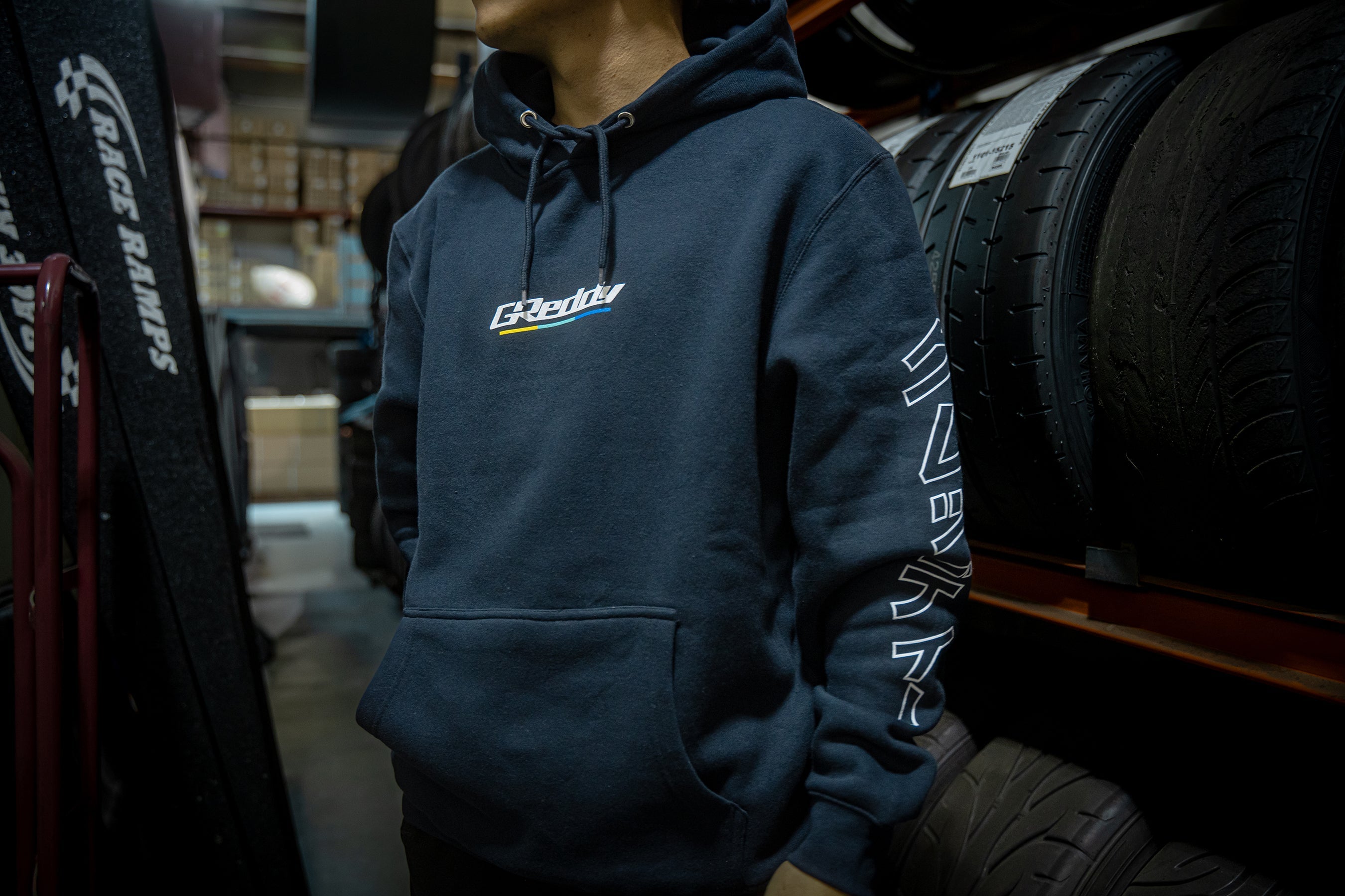 GReddy Understripe  Pullover Hoodie - Navy