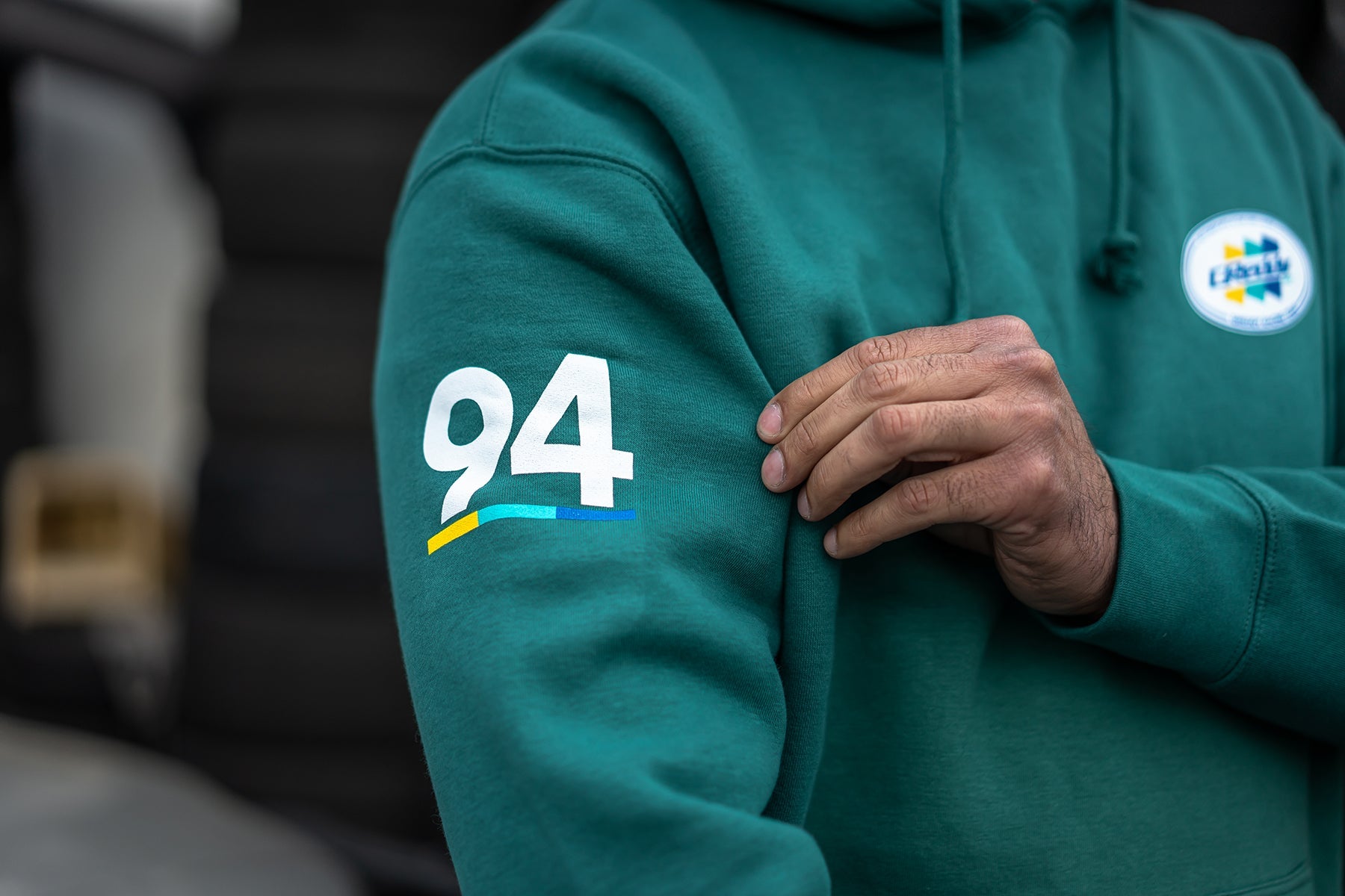 GReddy Racing Team Oval Logo Pullover Hood - Teal Green