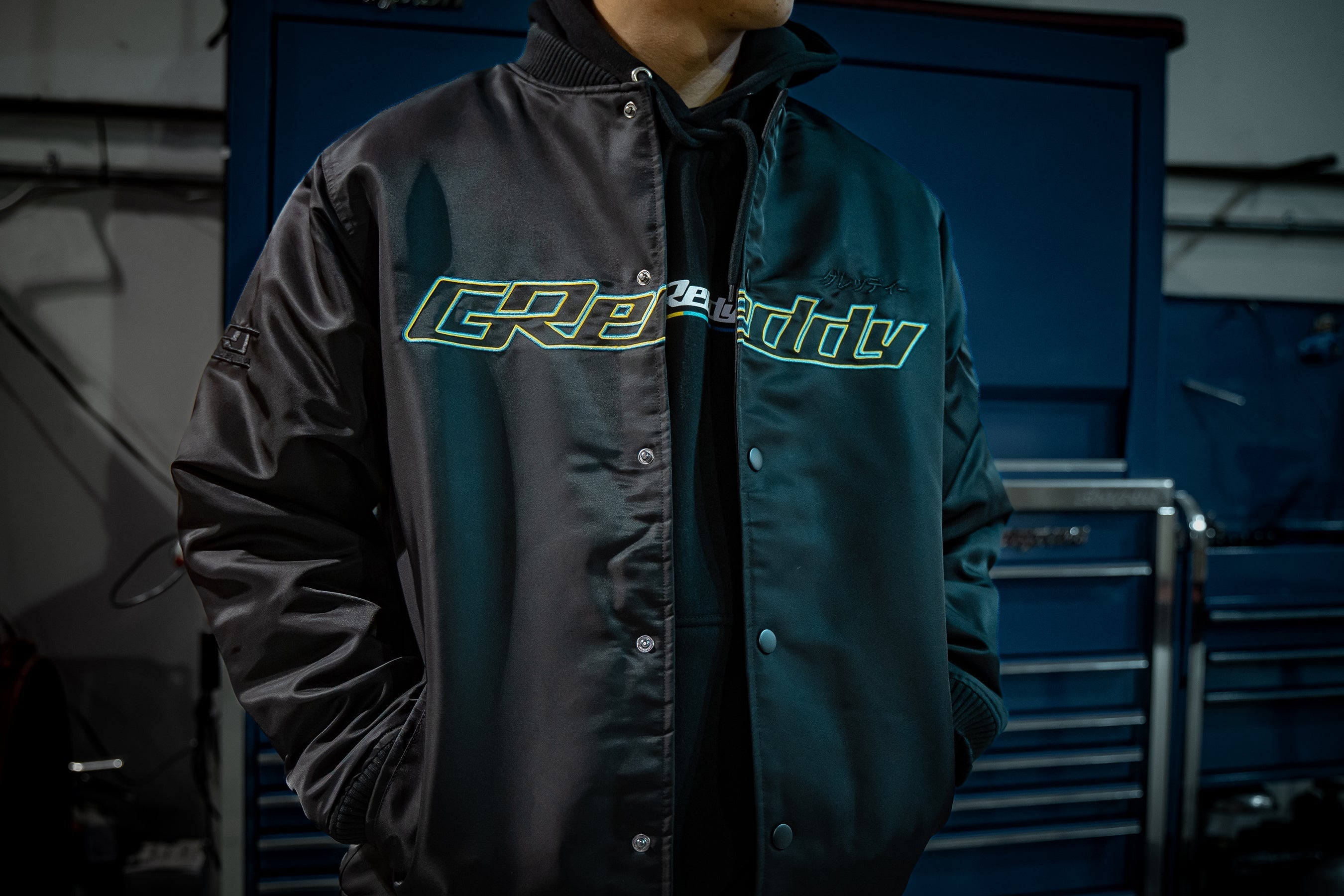 GReddy Satin Jacket - Black