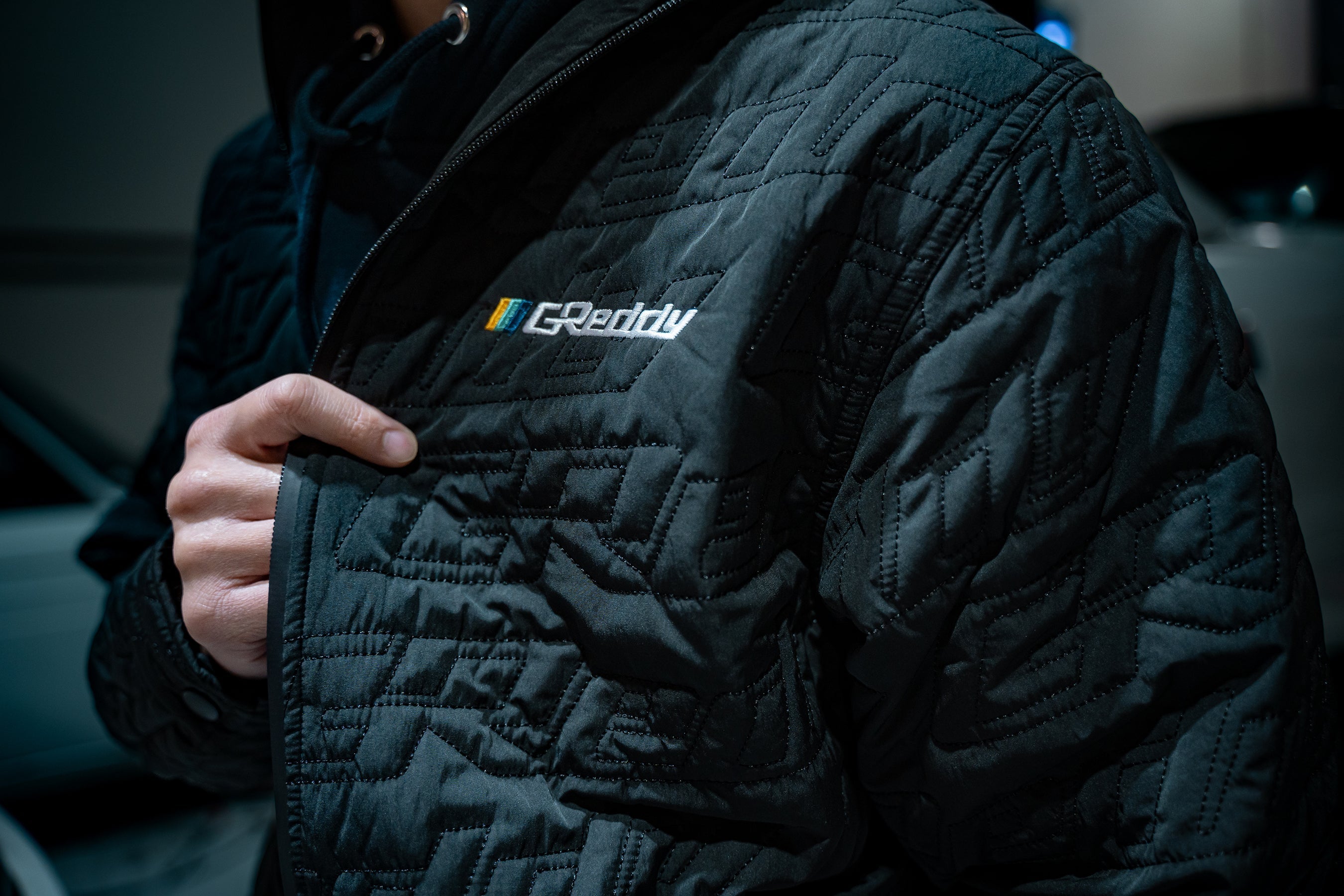 GReddy Quilted Nylon Jacket - Black