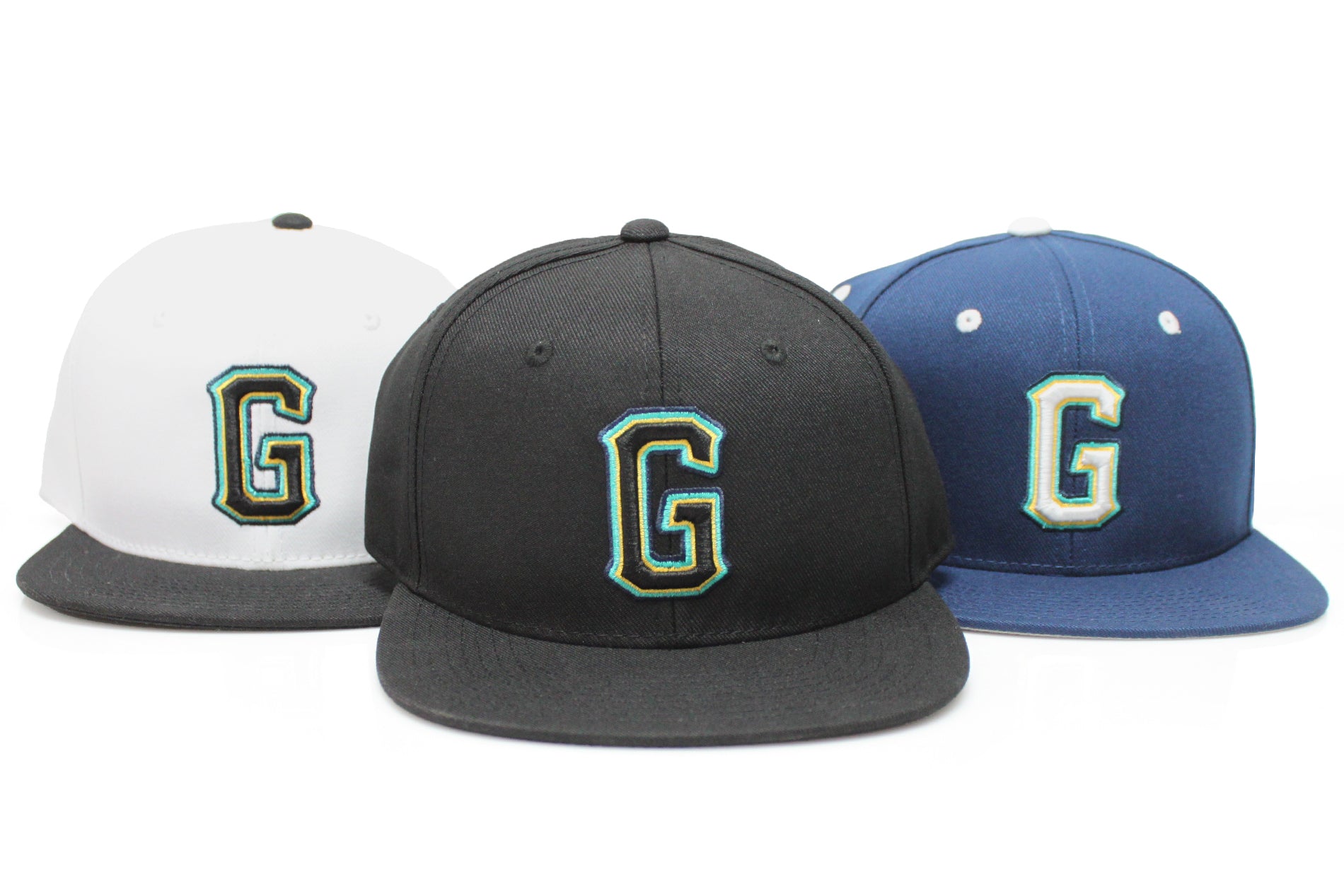 GReddy 3-Color "G" Snap-Back Cap - White and Black