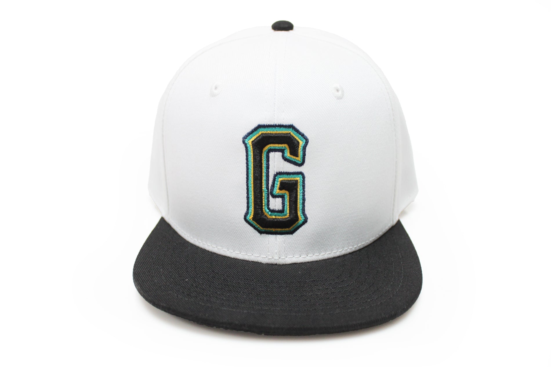 GReddy 3-Color "G" Snap-Back Cap - White and Black