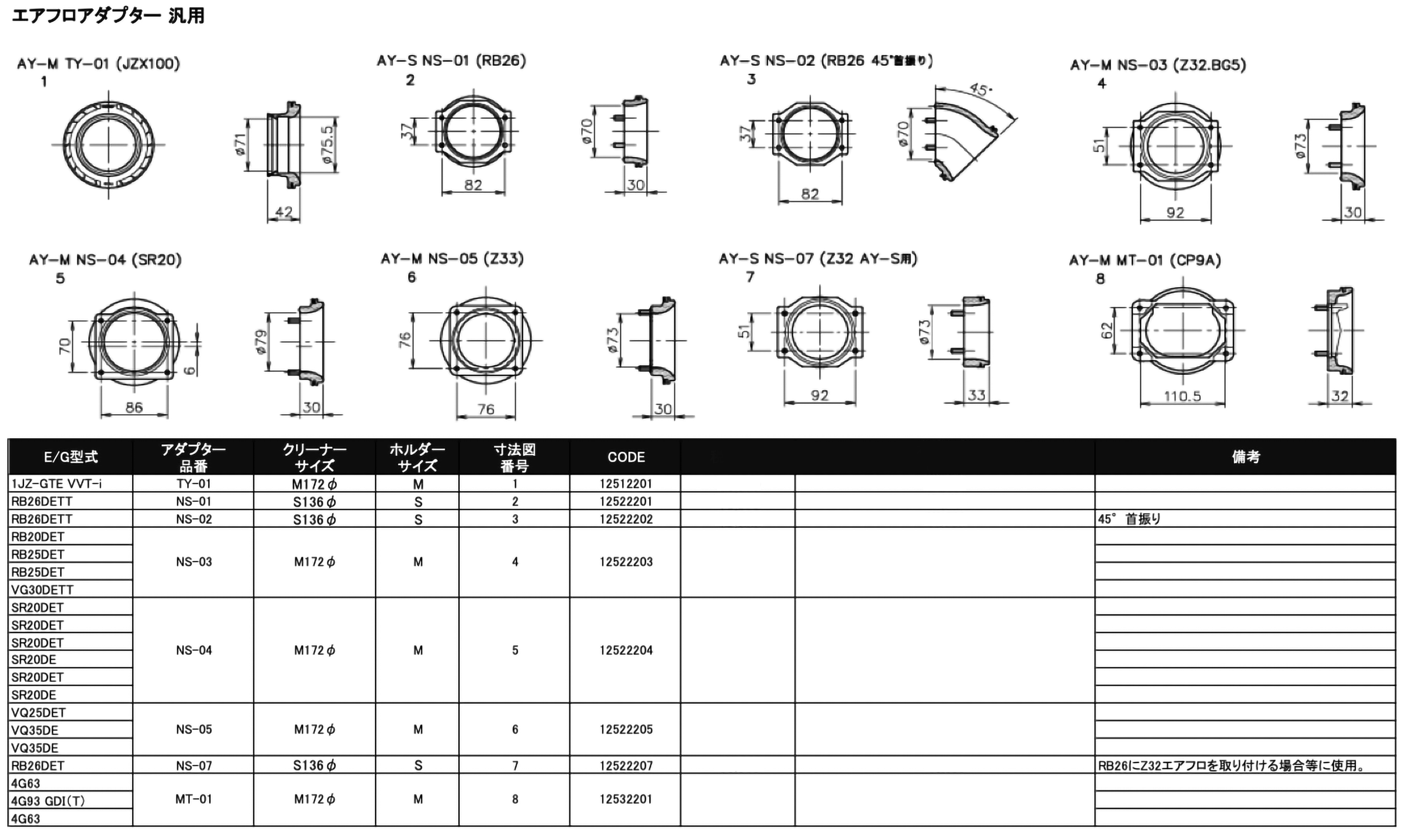 AIRINX ADAPTOR NS-01 - (12522201)