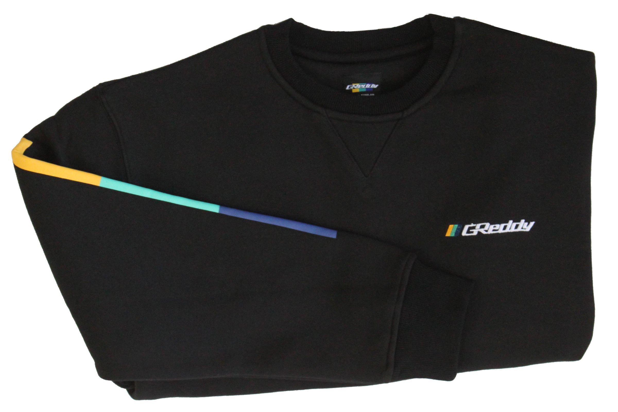 GReddy Embroidered Fleece, with Pockets and Sleeve stripes - Black