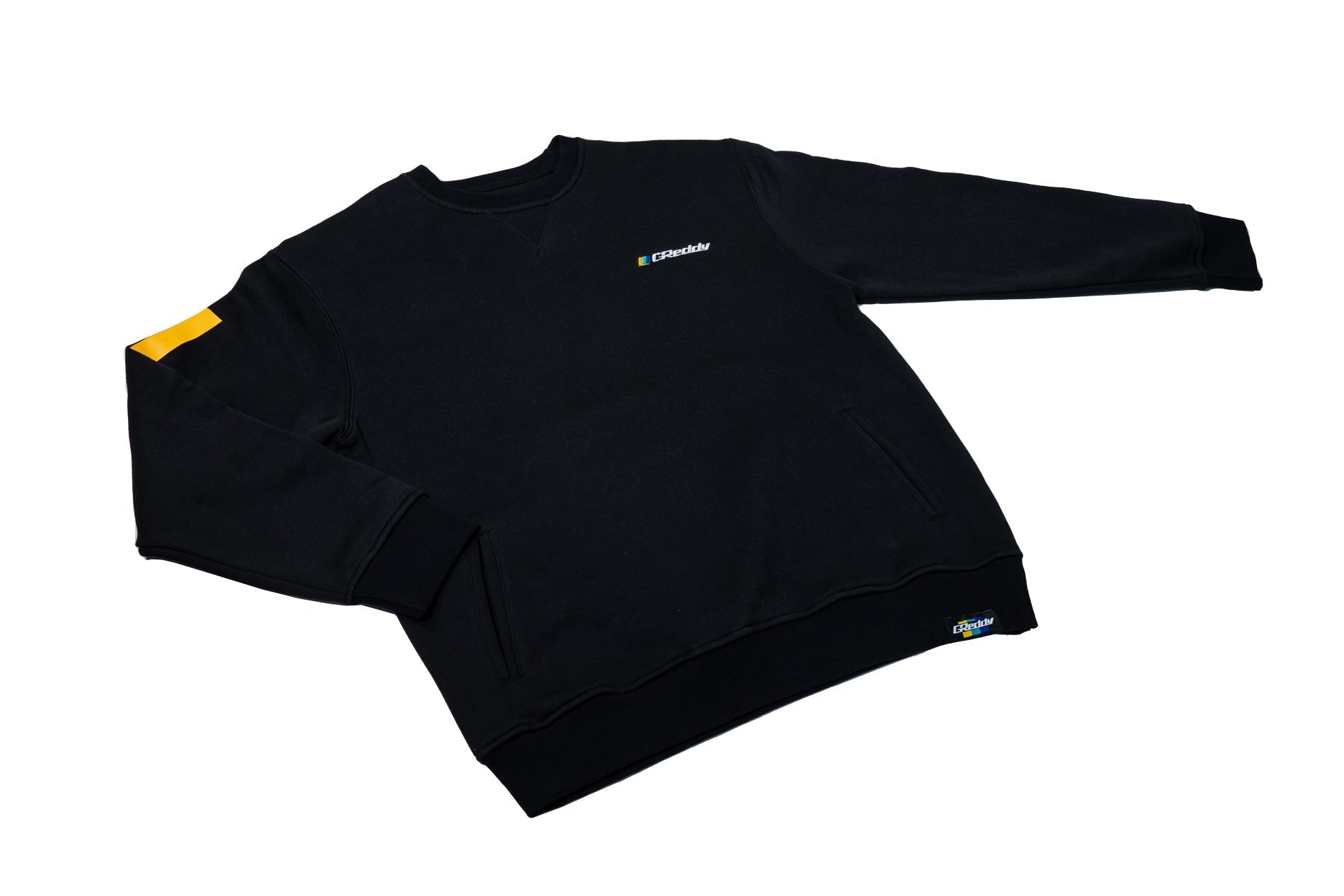 GReddy Embroidered Fleece, with Pockets and Sleeve stripes - Black