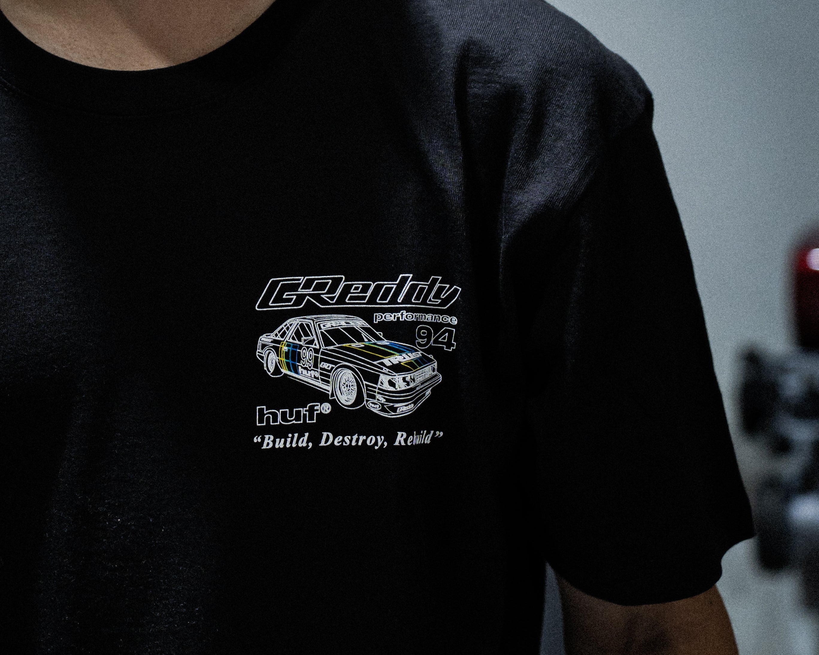 GReddy x HUF Retro Mod Tee - Black