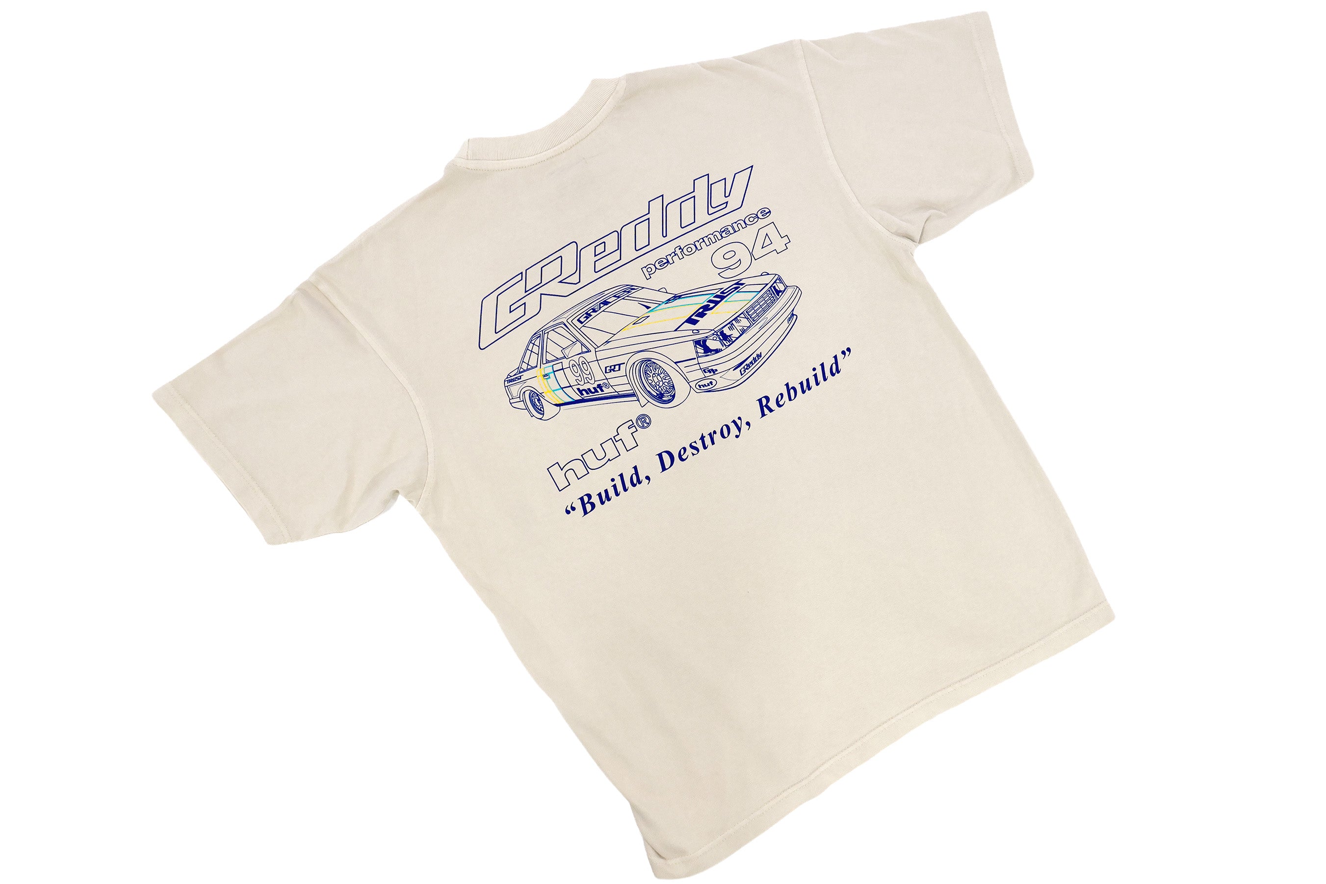 GReddy x HUF Retro Mod Boxy Tee - Pigment French Oak