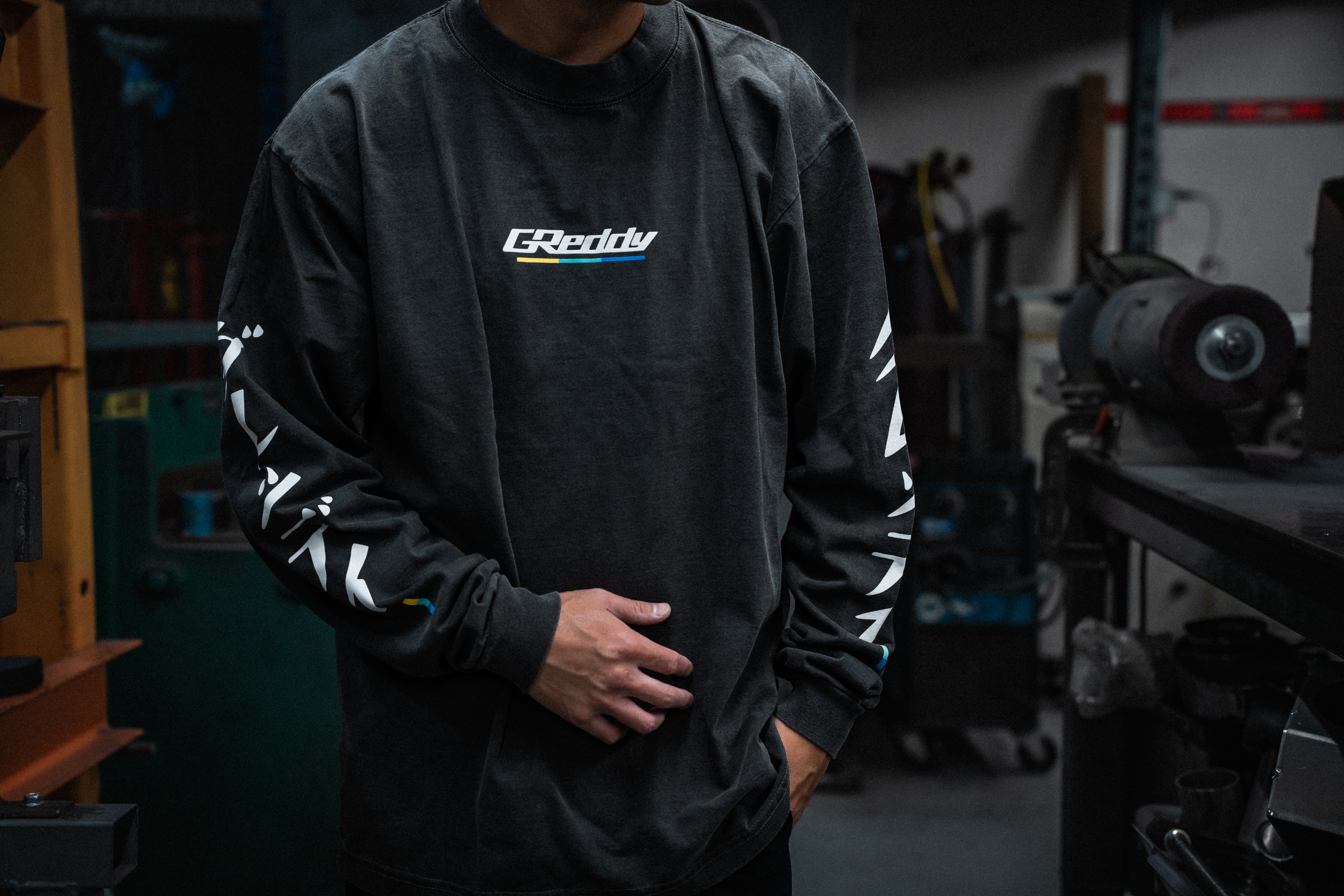 GReddy Understripe Boxy Long Sleeve Tee - Shadow