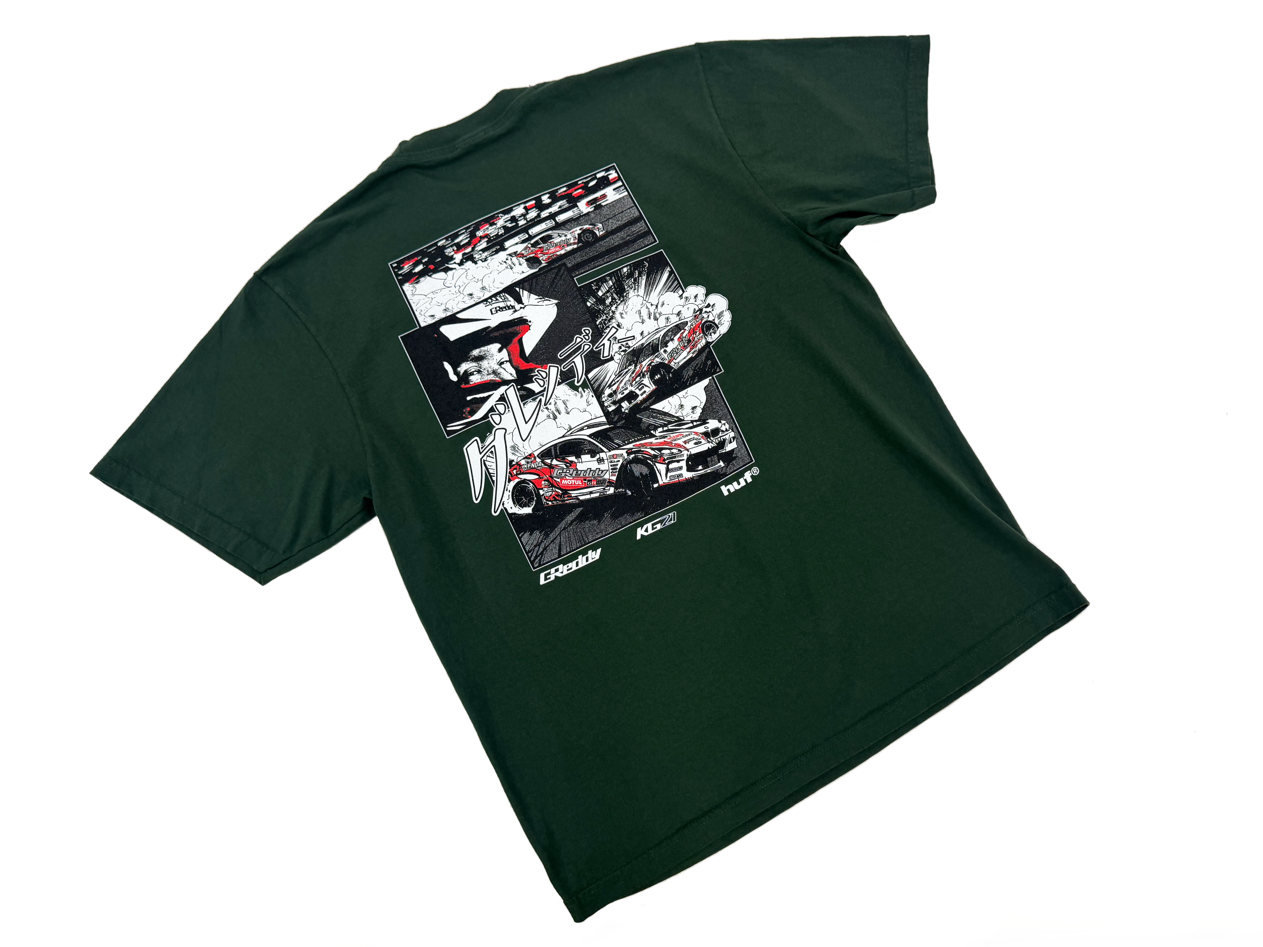 GReddy X HUF Reveal KG21 Tee(s) - Moss Green