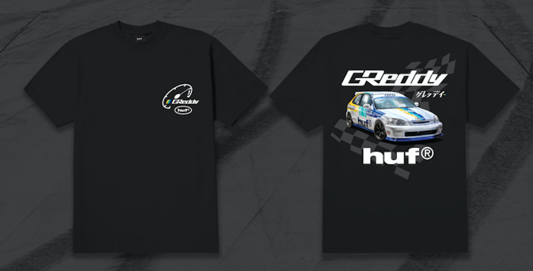 HUF x GReddy EK Tee - Black