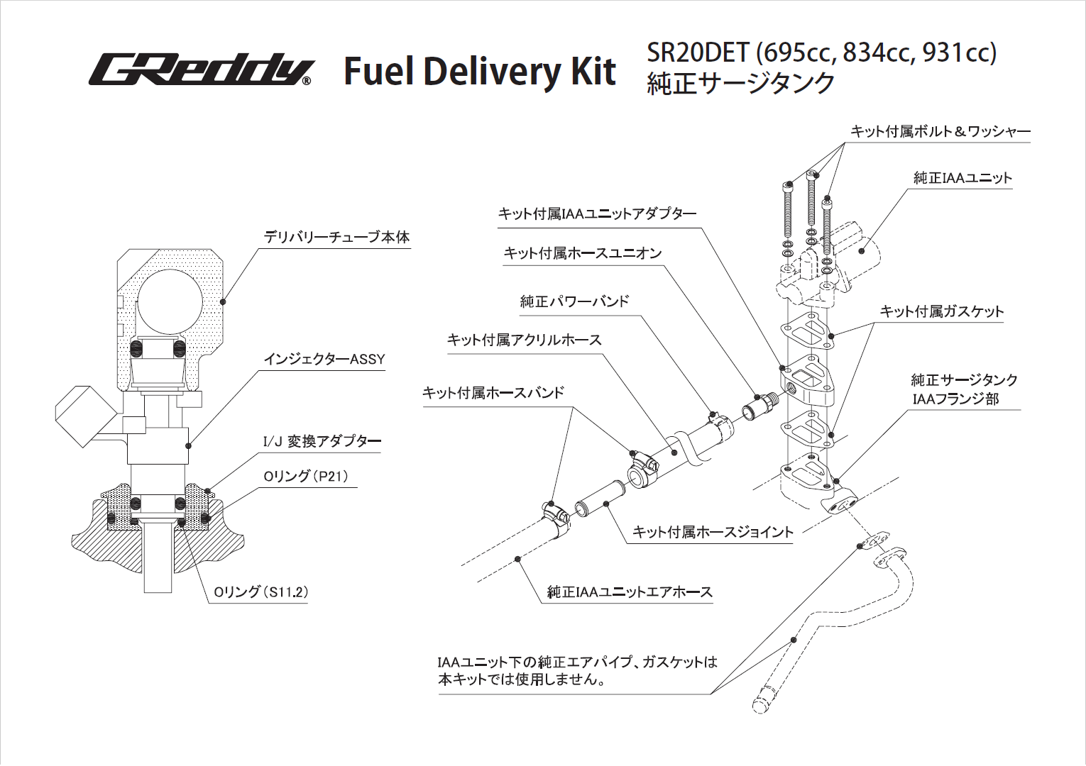 GREDDY FUEL DELIVERY KIT(s) SR20DET (GREDDY) S14/S15 BLACK - (13923313 13923314 13923315)