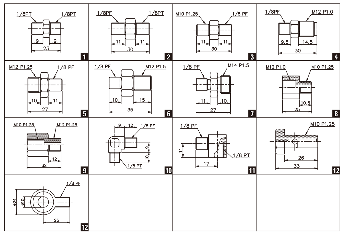 UNION NO.4  1/8PTxM12 P1.0 - (11920060)