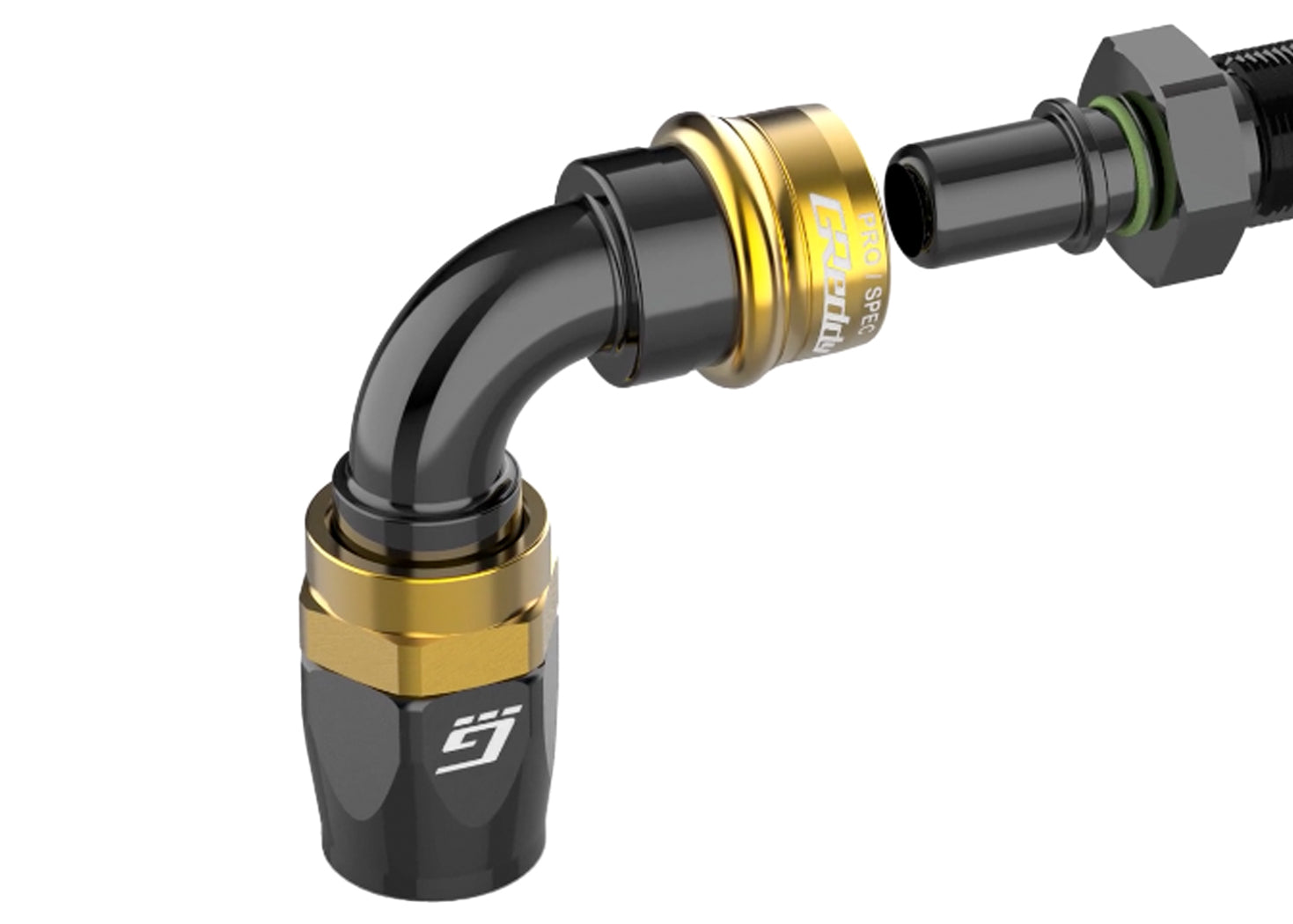 GREDDY PRO/SPEC TO MALE AN ADAPTER(s) - BLACK - (12870402 12870602 12870802 12871002 12871202 12871602 12872002)