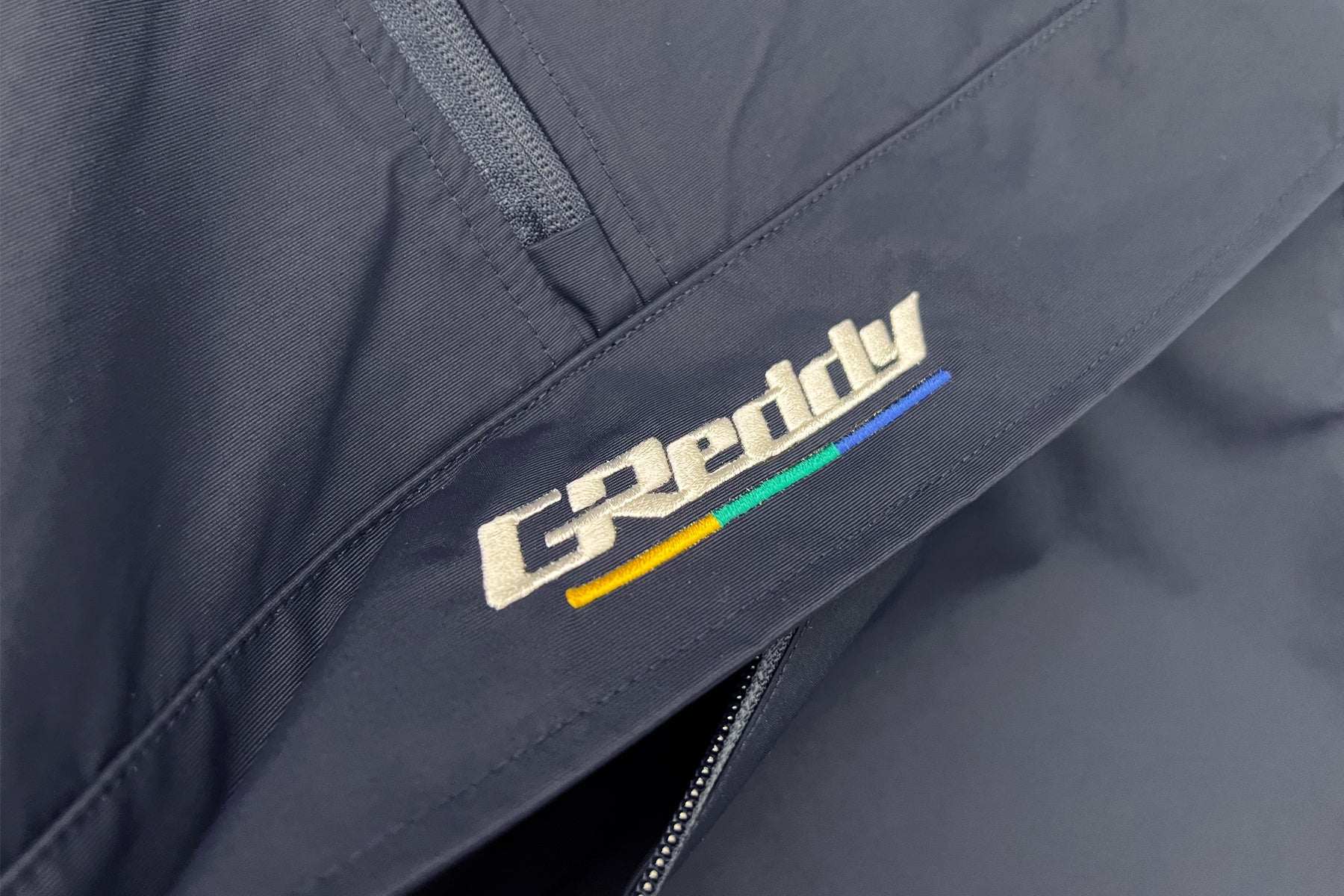 GReddy Understripe Nylon 1/4-Zip Hooded Jacket - Navy