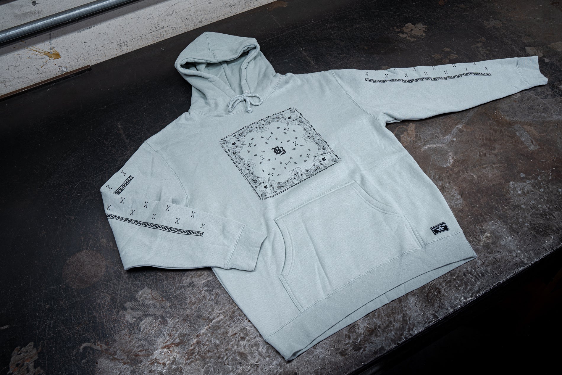 Boost Brigade Paisley Pull-over Hoodie - Sage Green