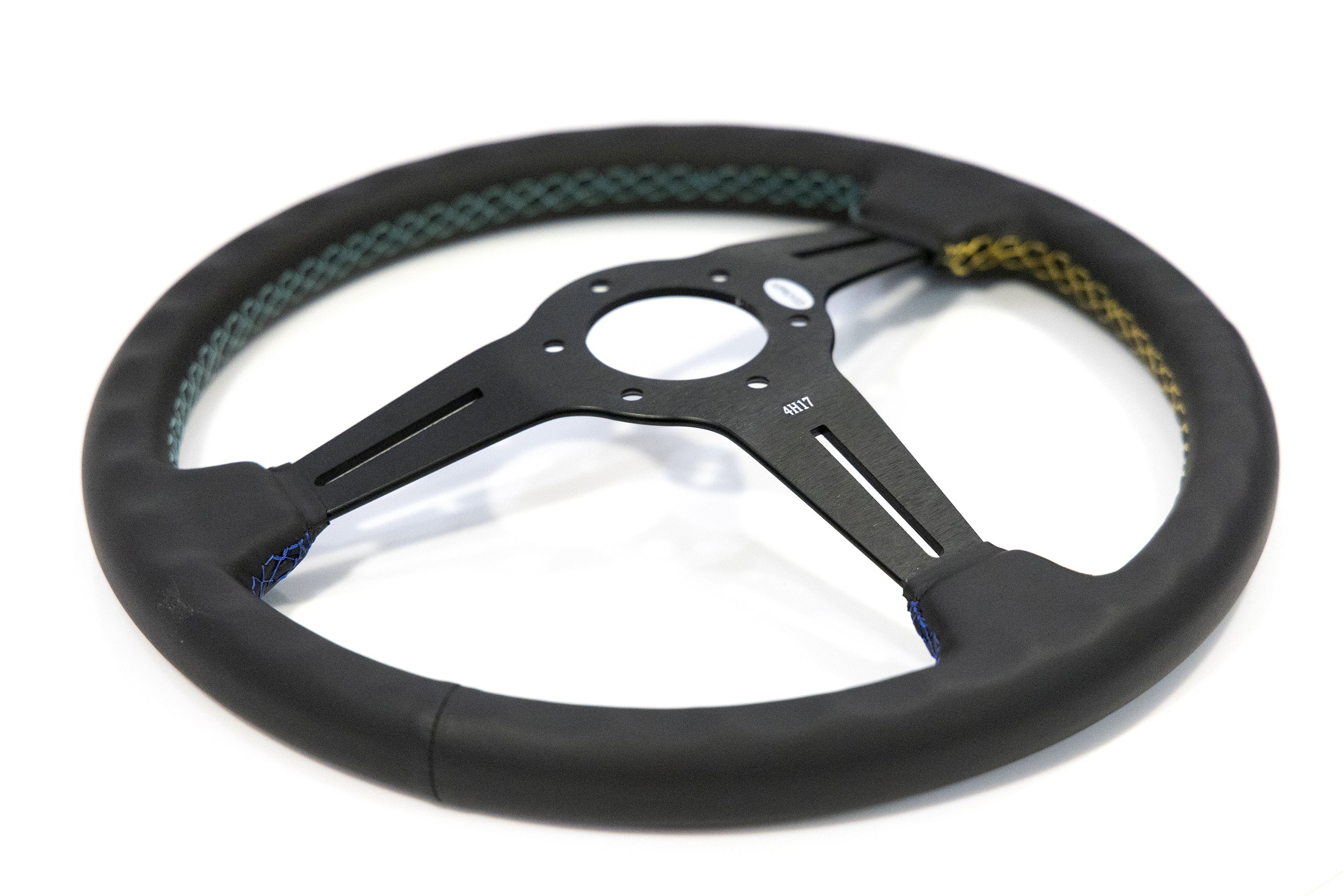 GReddy 3 Color Stitch Steering Wheel - Leather