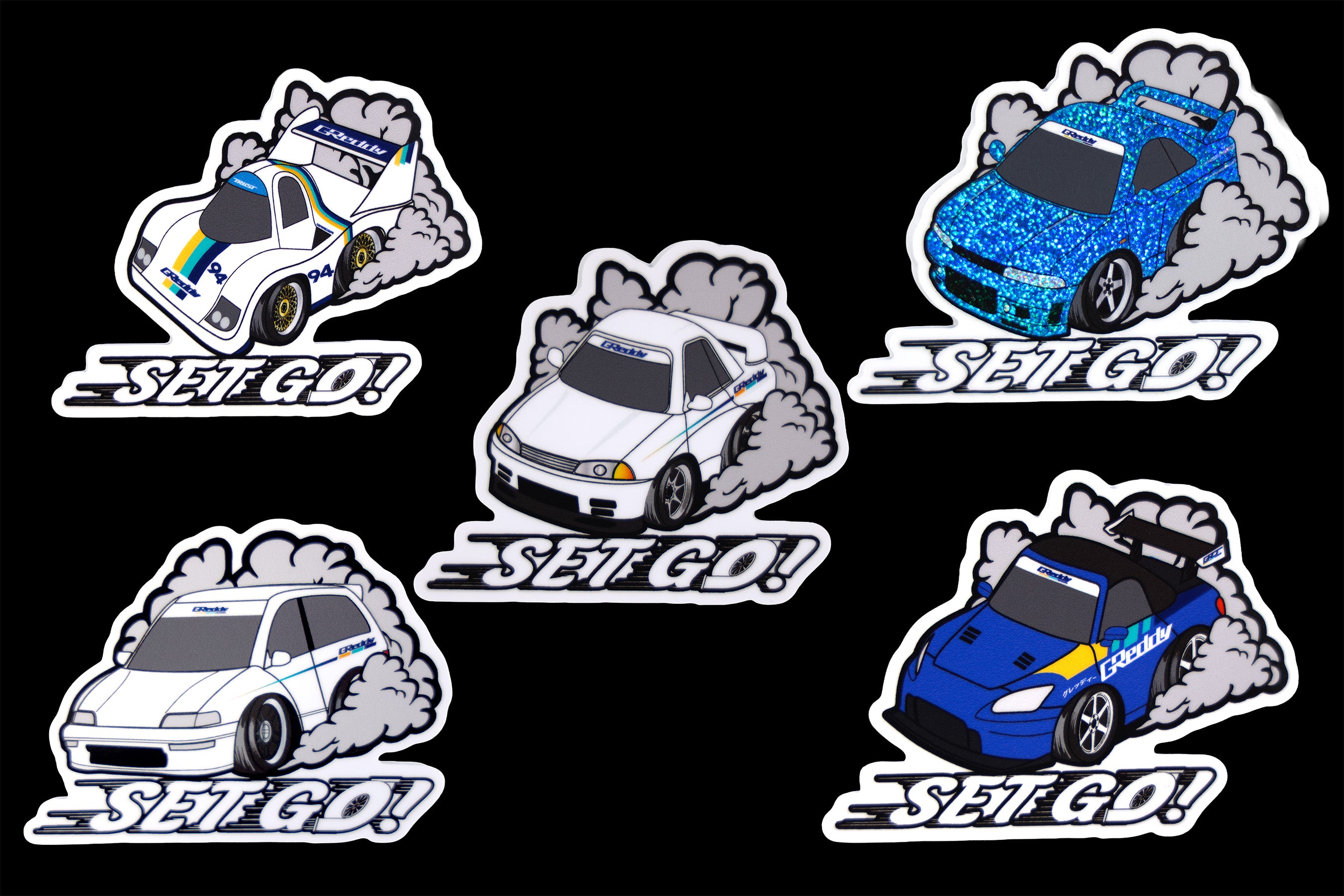 GReddy Set Go! - Sticker Pack