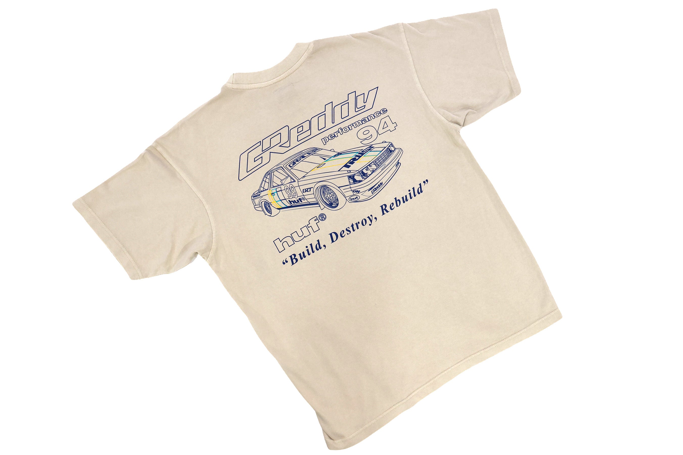 GReddy x HUF Retro Mod  Boxy Tee - Pigment French Oak