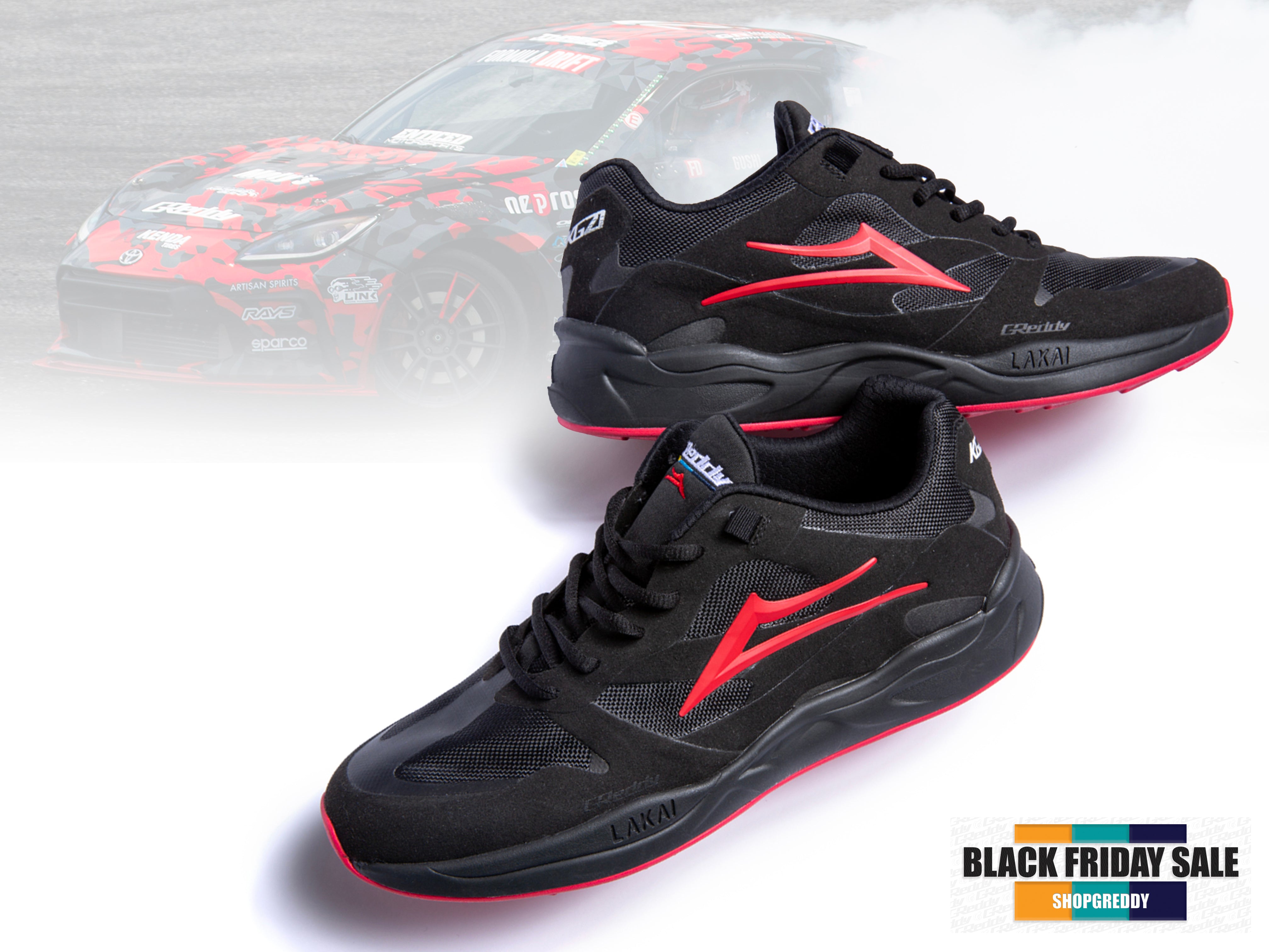 SALE - Lakai Ltd. x KG21 GReddy Racing EVO 2.0 - Blk/Red  (Limited Edition)