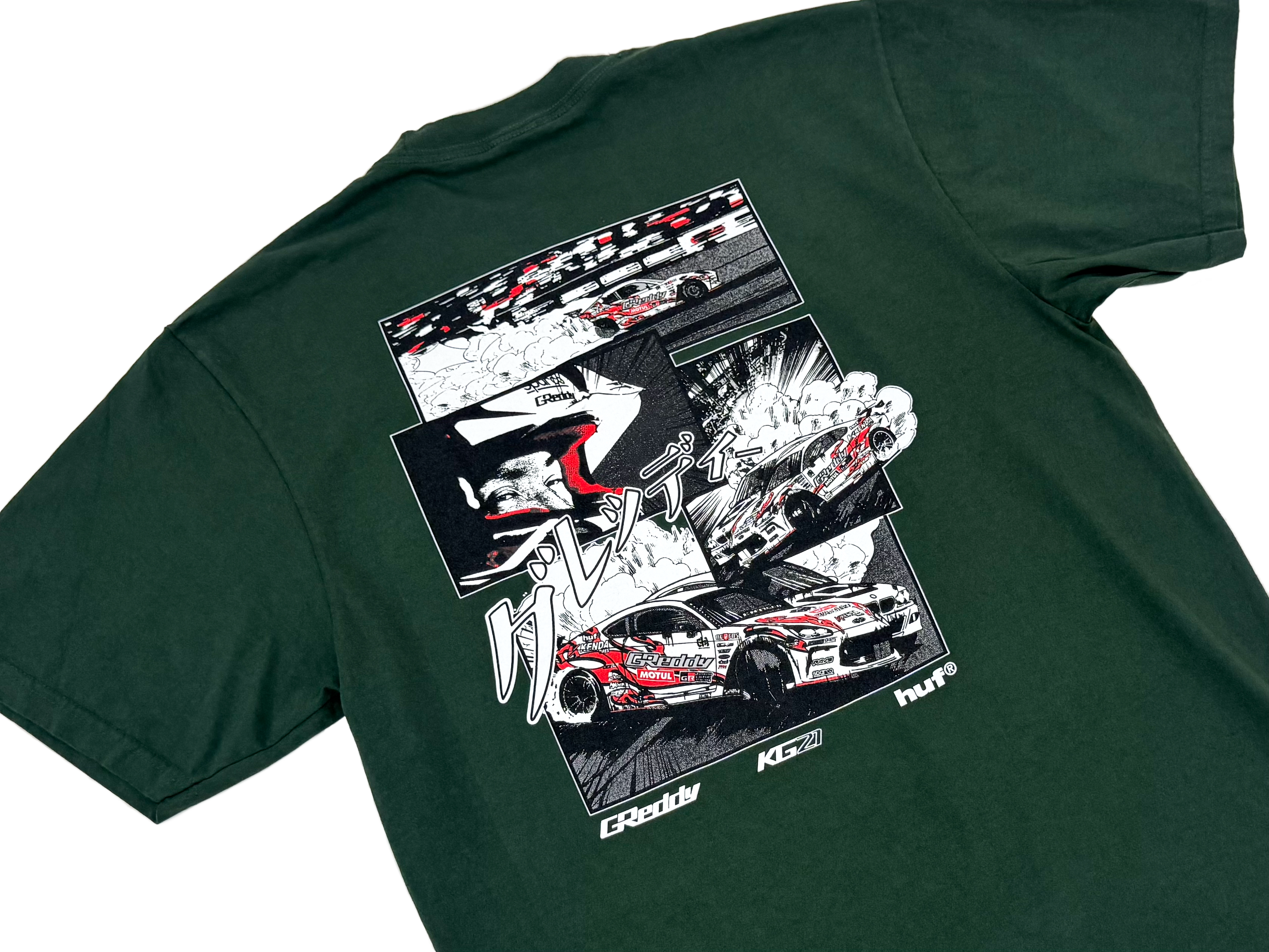 GReddy X HUF Reveal KG21 Tee(s)  - Moss Green