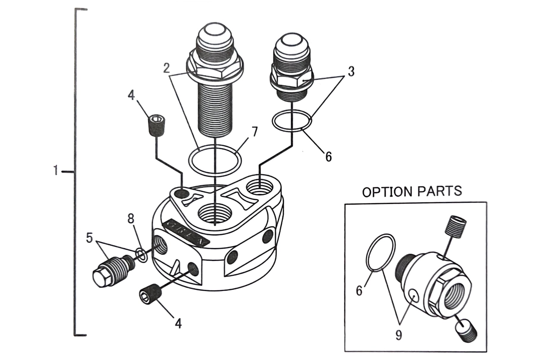 TYPE-G FILTER RELOCATION ADAPTER, FILTER: 3/4-16UNF, 10AN - (12401139)