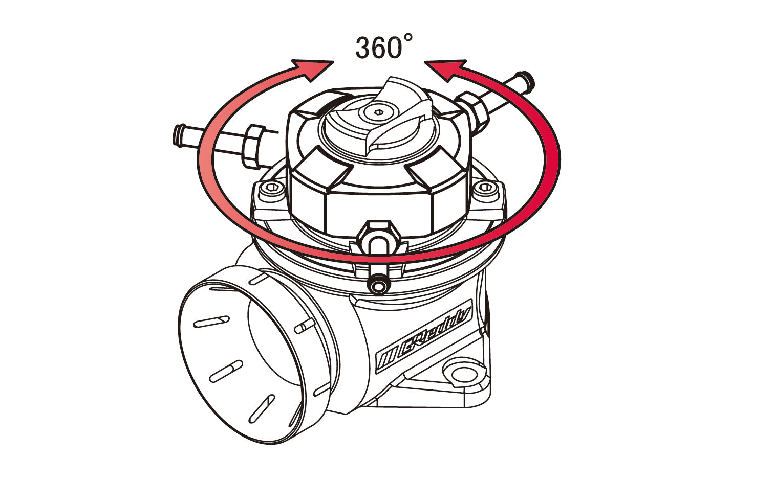 GREDDY TYPE FV2 BLOW OFF VALVE "BLACK-OUT" - (11501673)