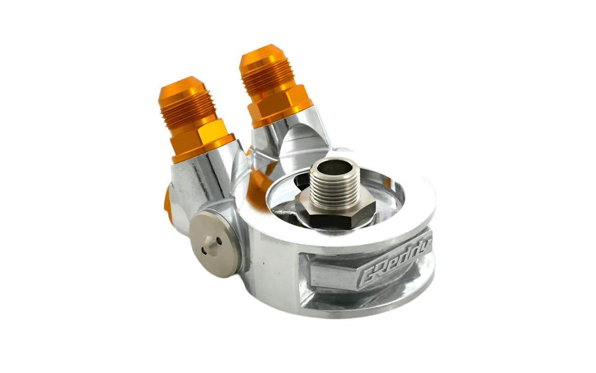 OIL COOLER STD BLOCK, ENG: 3/4-16UNF, FILTER: 3/4-16UNF, 10AN - (12401187)  NEW!