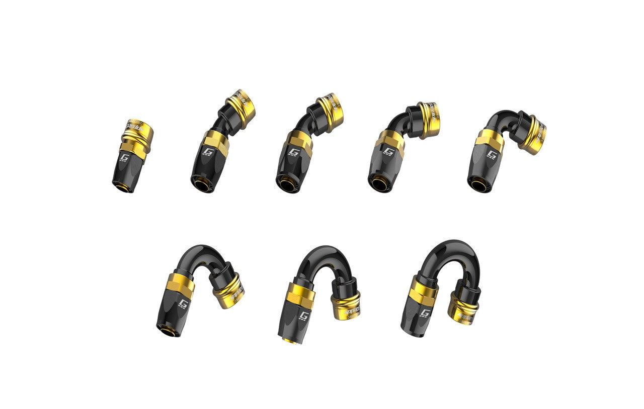 GReddy PRO/SPEC -04 Quick-Release Swivel Hose End(s) - Black / Gold anodized - coming soon!